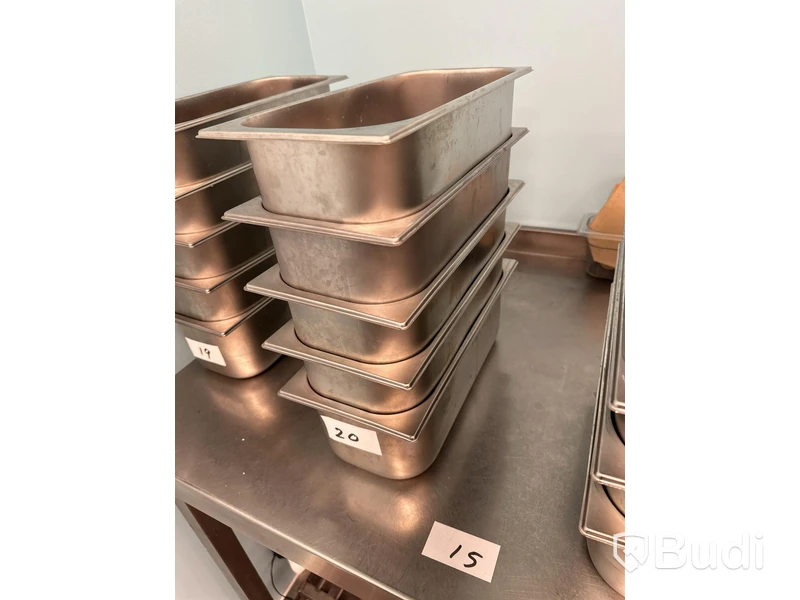 Rostfri kantin 5 st med 5 glass-slevar