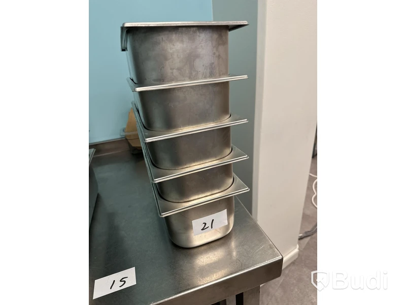 Rostfri kantin 5 st med 5 glass-slevar