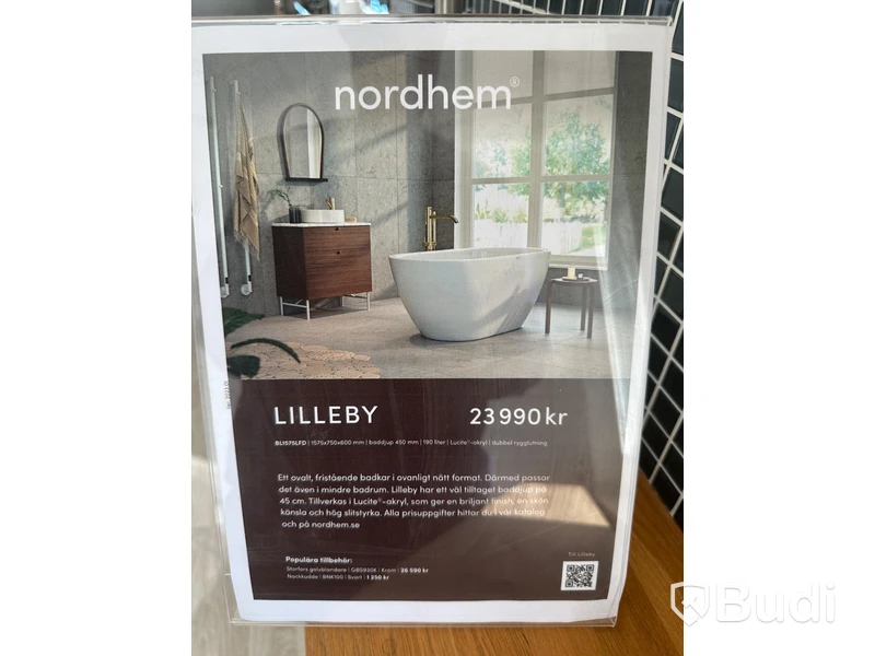 Badkar - Nordhem, LILLEBY ord. pris 23990 kr