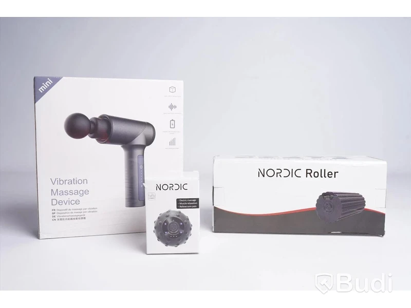 Massagekit - Mini Vibration Massage Device, Nordic Vibrating Massage Ball och Nordic Roller. Ny.
