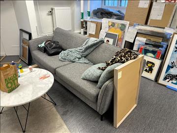 Soffa 2-sits, trasigt ben