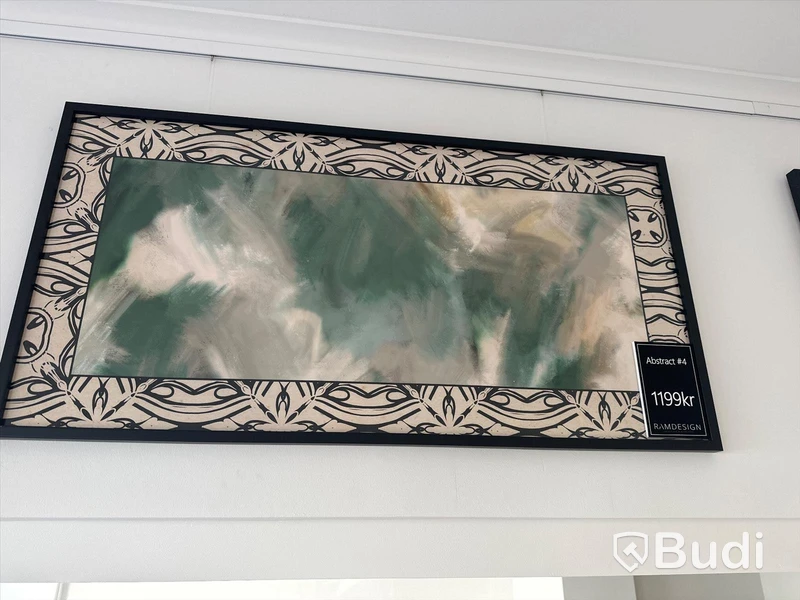 Tavla inramad print Abstract 4, Mått 100x50 cm. Ord. pris 1199 kr