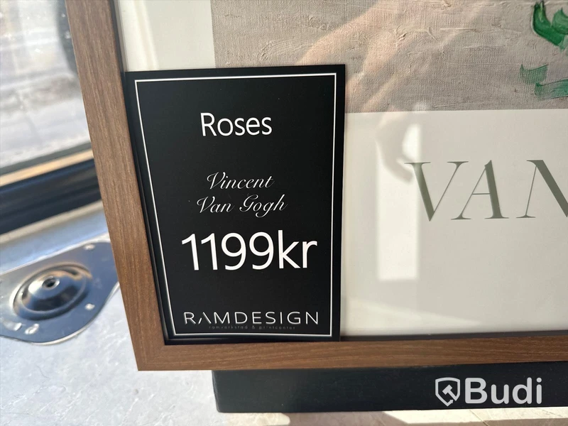 Tavla inramad print, Roses, Van Gogh. Ord. pris 1199 kr. Mått: 54x75 cm