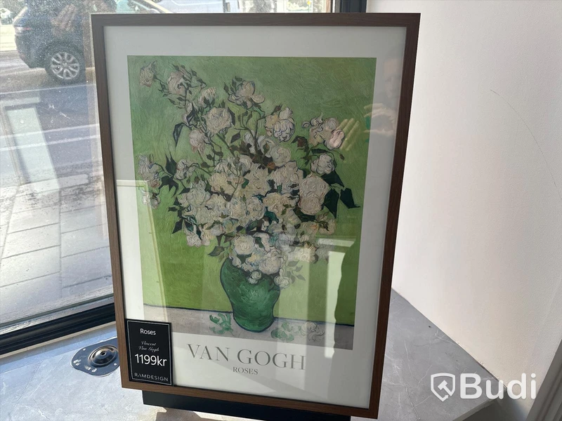 Tavla inramad print, Roses, Van Gogh. Ord. pris 1199 kr. Mått: 54x75 cm