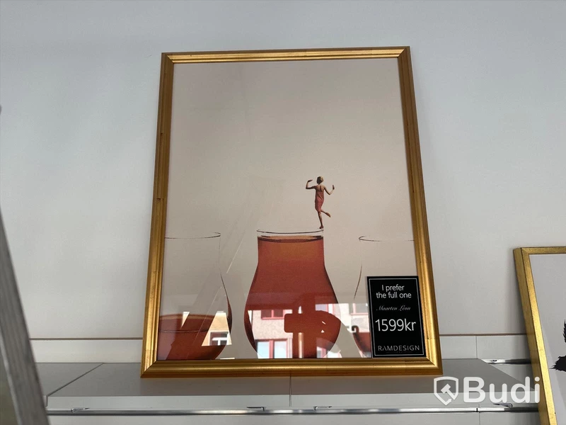 Tavla inramad print, I prefer one full one, Maarten Leon. Ord. pris 1599 kr, ca 60x70 cm