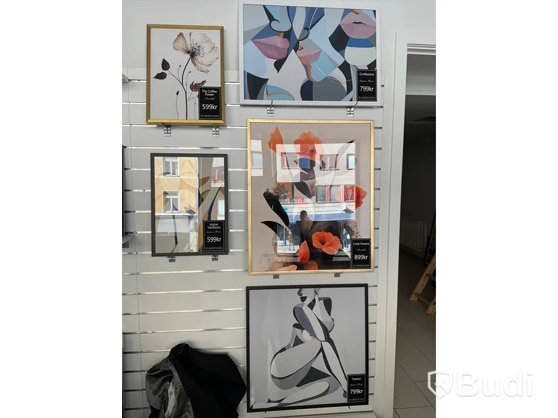 5 st olika inramade prints