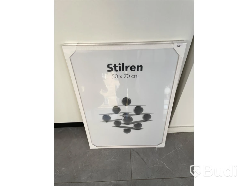 2 st Tavelramar Stilren 50x70 cm, vit ram. Ord. pris 429 kr/st