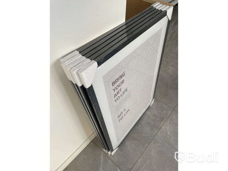 5 st tavelramar 50x70 cm svarta