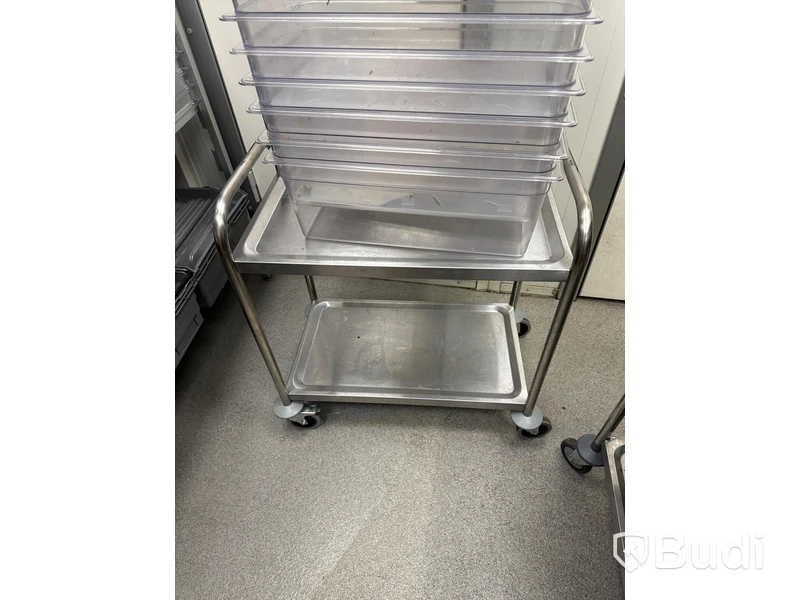 Rostfri serveringsvagn