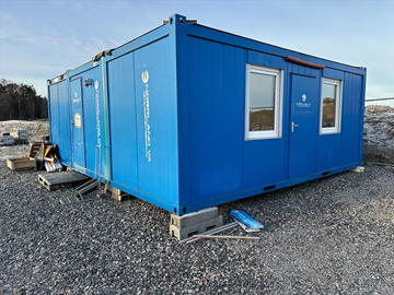 Kontorsmodul Stålmodul Container dubbel Blå  GTX CONTAINEX 