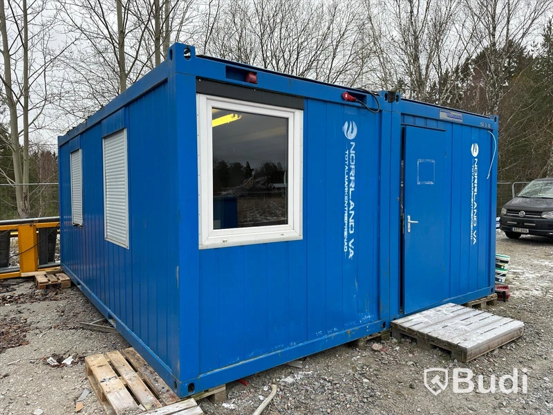 Kontorsmodul Stålmodul Container dubbel Blå GTX CONTAINEX
