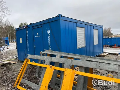 Kontorsmodul Stålmodul Container dubbel Blå GTX CONTAINEX