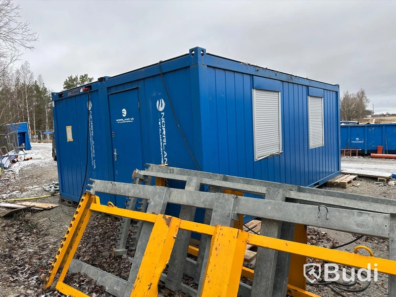 Kontorsmodul Stålmodul Container dubbel Blå GTX CONTAINEX