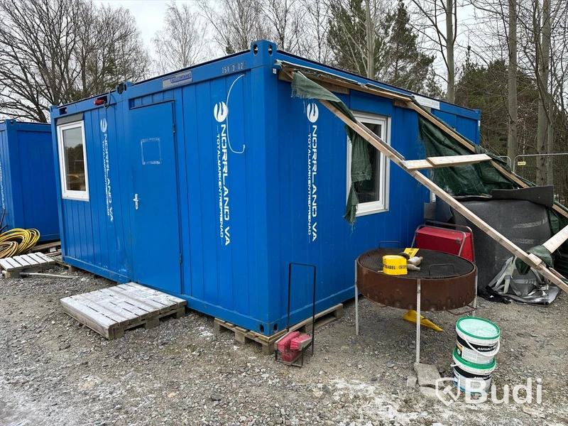 Kontorsmodul Stålmodul Container dubbel Blå GTX CONTAINEX