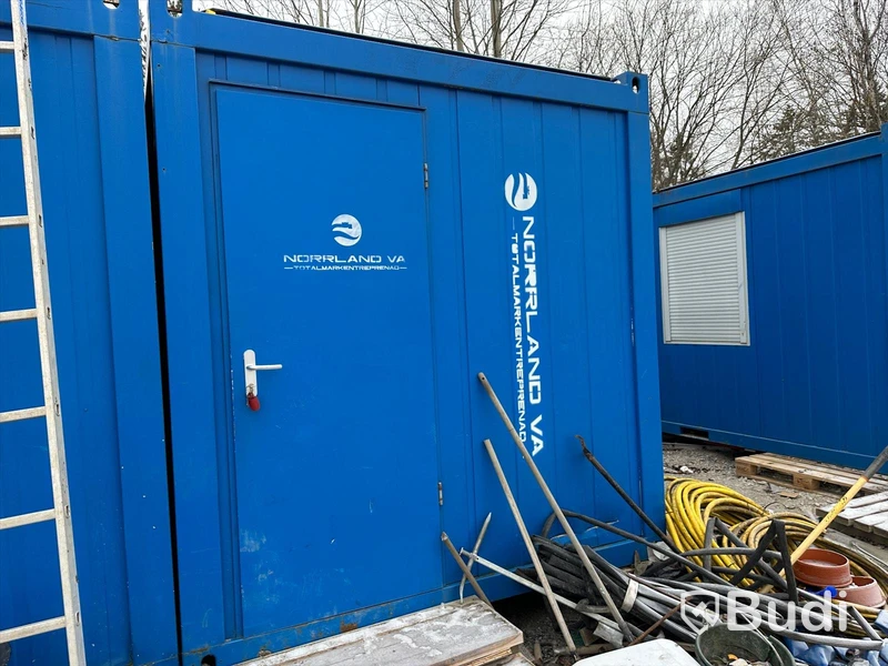 Manskapsmodul Stålmodul Container manskapsbod Blå. GTX CONTAINEX