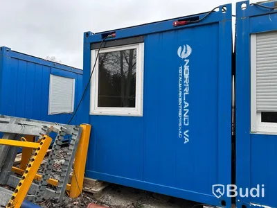 Manskapsmodul Stålmodul Container manskapsbod Blå. GTX CONTAINEX
