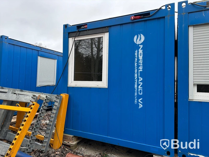 Manskapsmodul Stålmodul Container manskapsbod Blå. GTX CONTAINEX