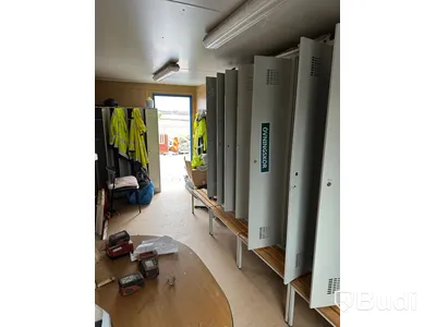 Manskapsmodul Stålmodul Container manskapsbod Blå. GTX CONTAINEX