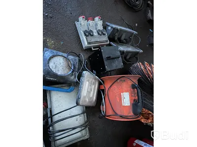 2 kw fläkt, ventfläkt med slang, bygglampor, elcemntral