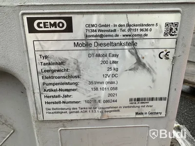 DIESELTANK 200 liter CEMO  DT-Mobil Easy Utan pump