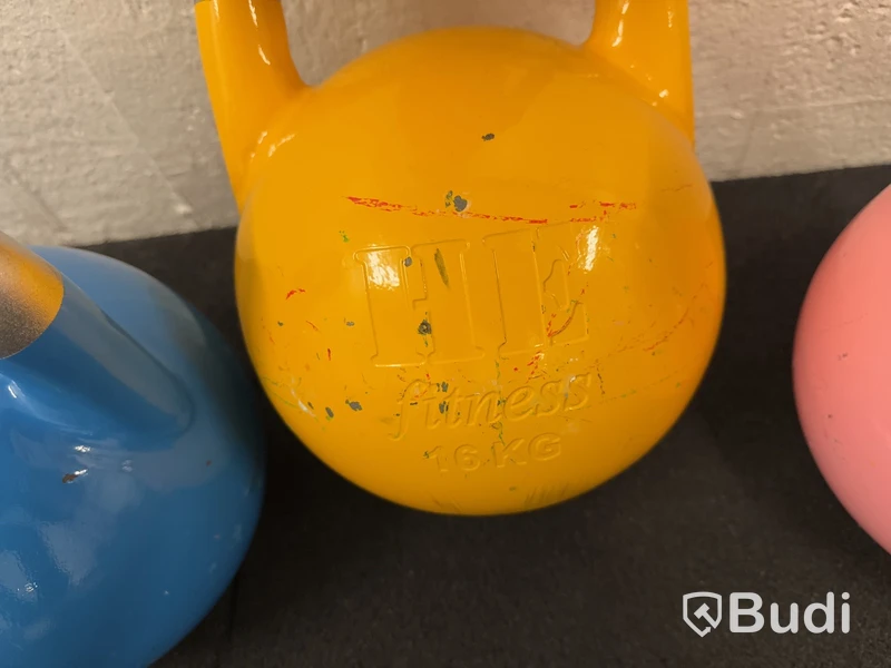 6 st. Kettlebells, olika vikter