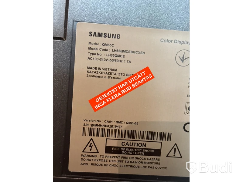 Skärm, Samsung, 65 tum