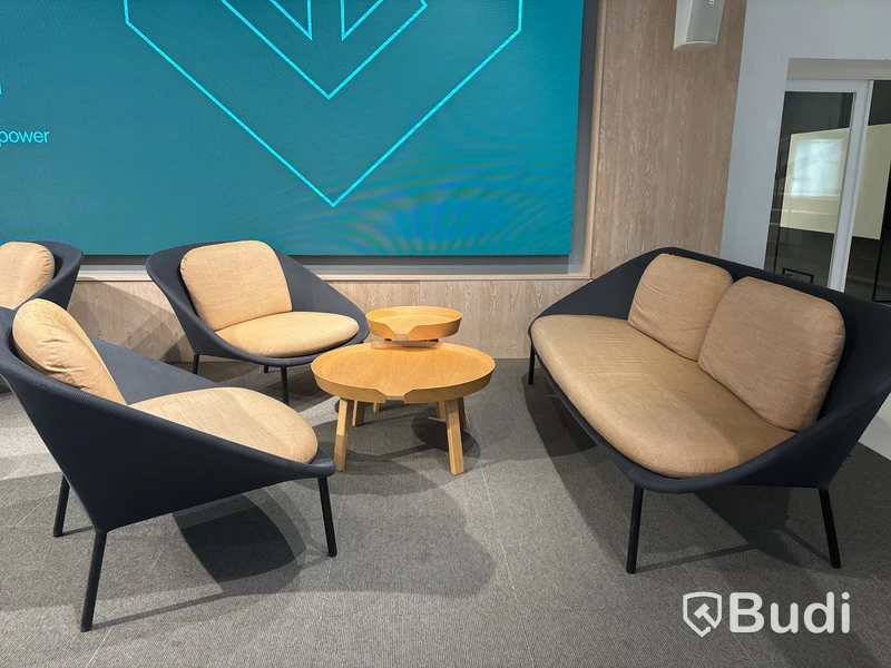 Loungegrupp Nerframe Offecct Design Cate and Nelson, samt Muuto