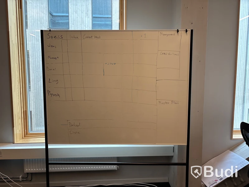Whiteboard på hjul