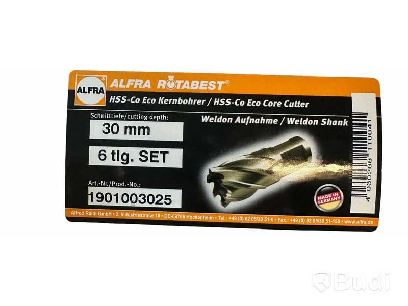 Alfra HSS-CO Eco Core Cutter set 6. Ord. pris inkl. moms: ca 2000 kr