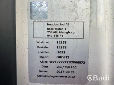 Kylbil Volkswagen Crafter Chassi 50 -2013 2.0 TDI Manual 163hp