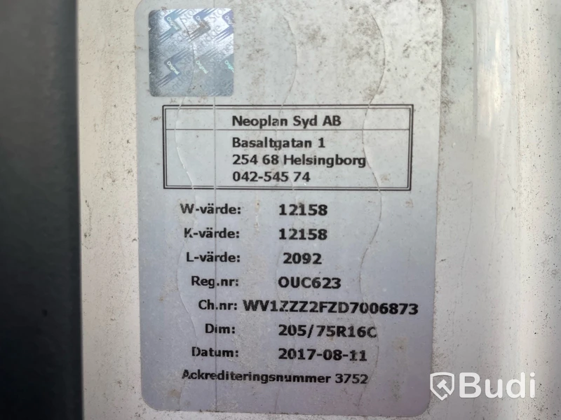 Kylbil Volkswagen Crafter Chassi 50 -2013 2.0 TDI Manual 163hp