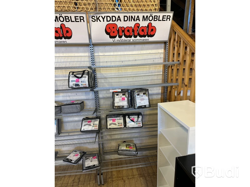 2 st. Butikshyllor i metall
