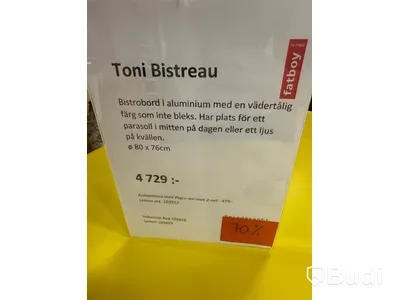 Bistrobord i aluminium