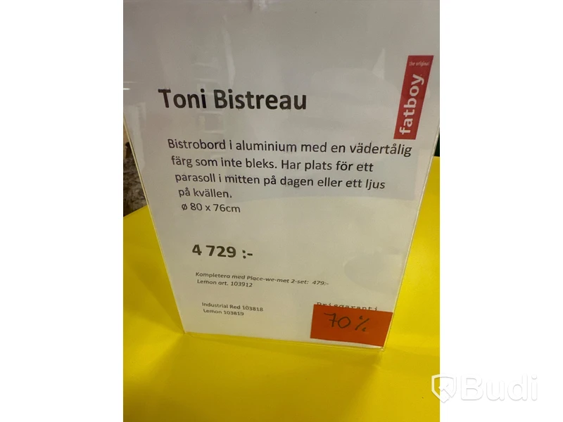 Bistrobord i aluminium