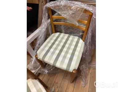 6 st. stolar med klädda dynor