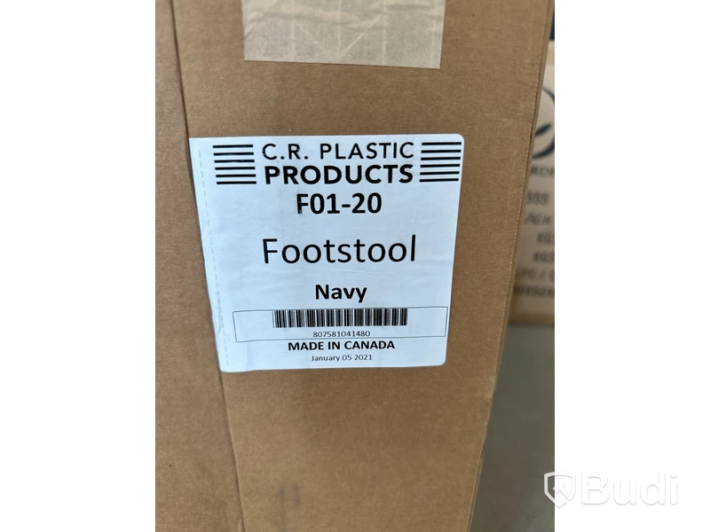 Fotpall ny i kartong blå