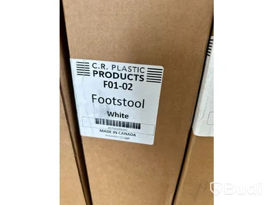 Fotpall ny i kartong vit