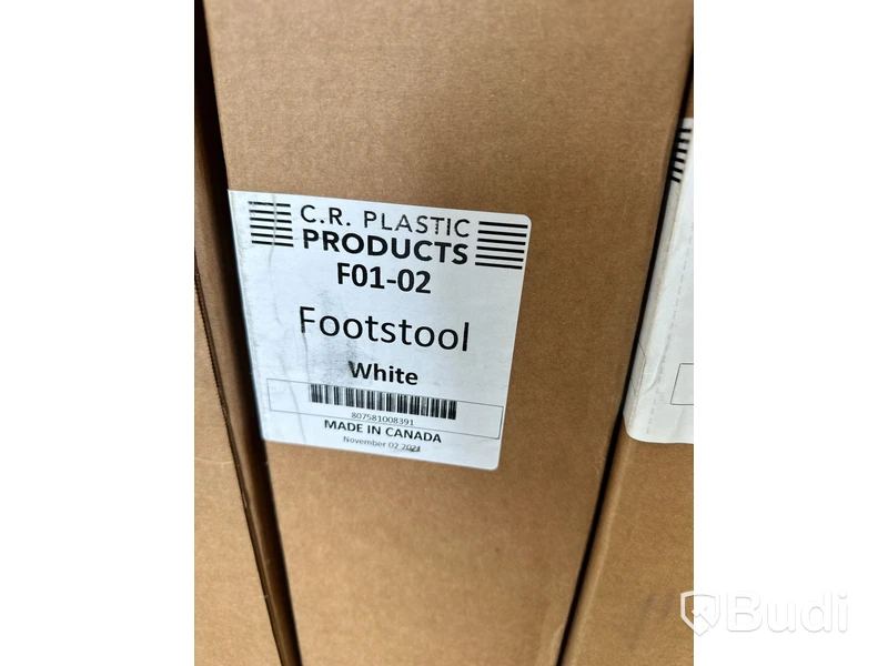 Fotpall ny i kartong vit