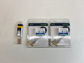(NY) 2 st. Karbidsågblad MSB 60/32/HM/OSC och 5 st. Sticksågsblad Wood Universal S 75/4 FSG/5, Festool
