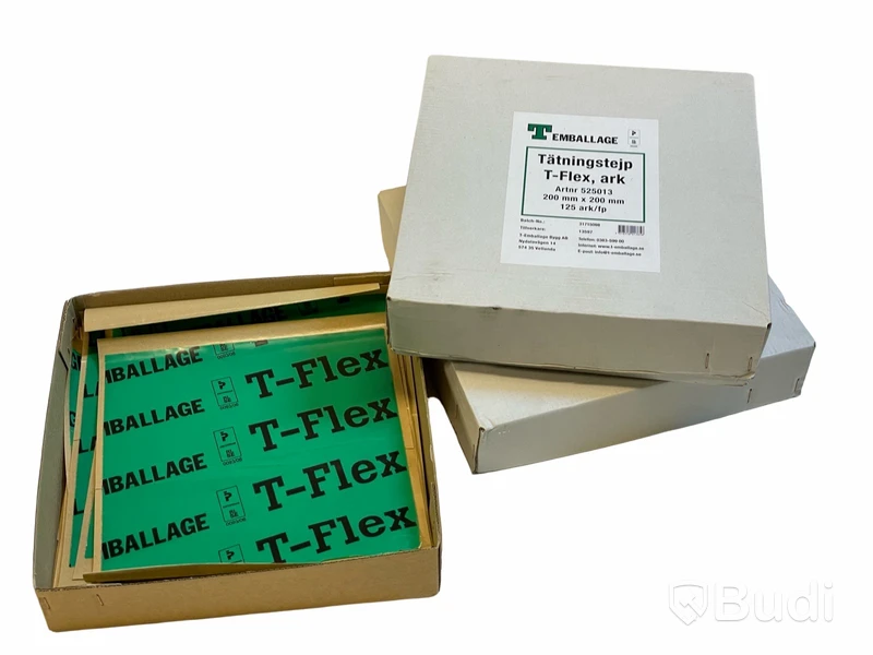 Tätningstejp — T-Flex, ark 200x200 mm, Totalt ord. pris inkl. moms: ca 2800 kr
