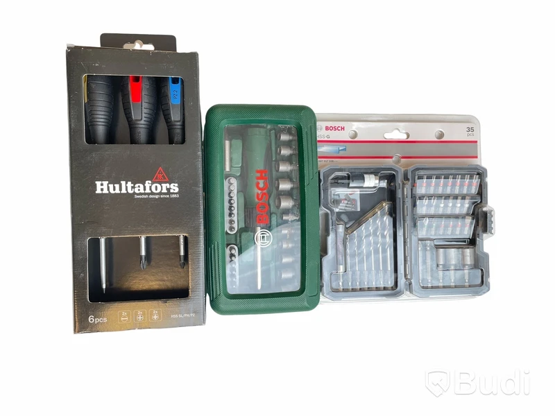 Borr- & bitsset 35-delar, skruvmejselset, skruvmejselsats 46 delar, Totalt ord. pris inkl. moms: ca 1500 kr