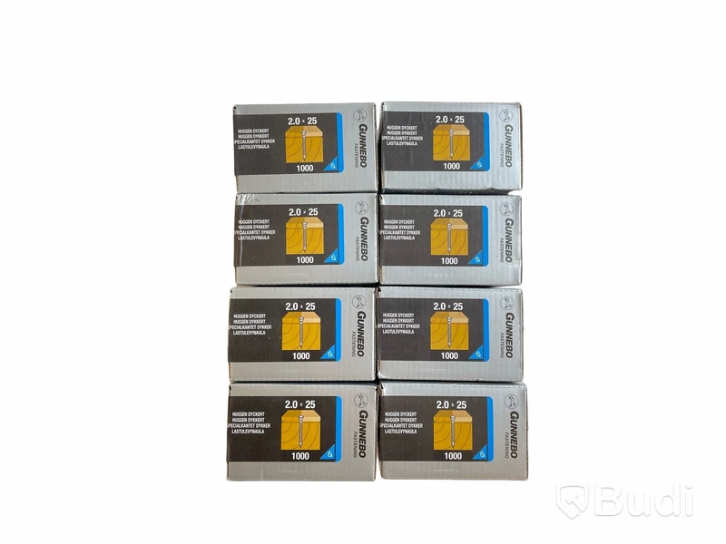 8 st. dyckert 1000-pack, Huggen 25x2,0 Gunnebo, Totalt ord. pris inkl. moms: ca 2400 kr