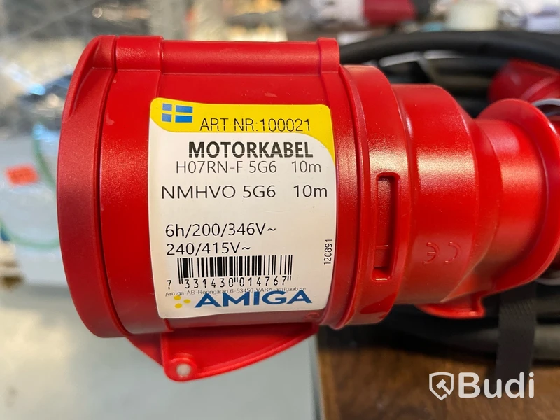 Motorkabel 10m 32A + Grenuttag 3-V - Amiga H07RN-f 5Gs, Ord. pris inkl. moms: ca 1400 kr