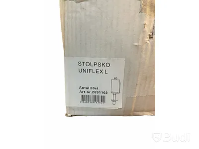 ca 40 st. Stolpsko — uniflex L justerbar, Totalt ord. pris inkl. moms: ca 1200 kr