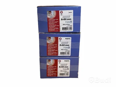 3 st. 100-pack Skruv m plugg Adjufix 8x60 mm, Totalt ord. pris inkl. moms: ca 2100 kr