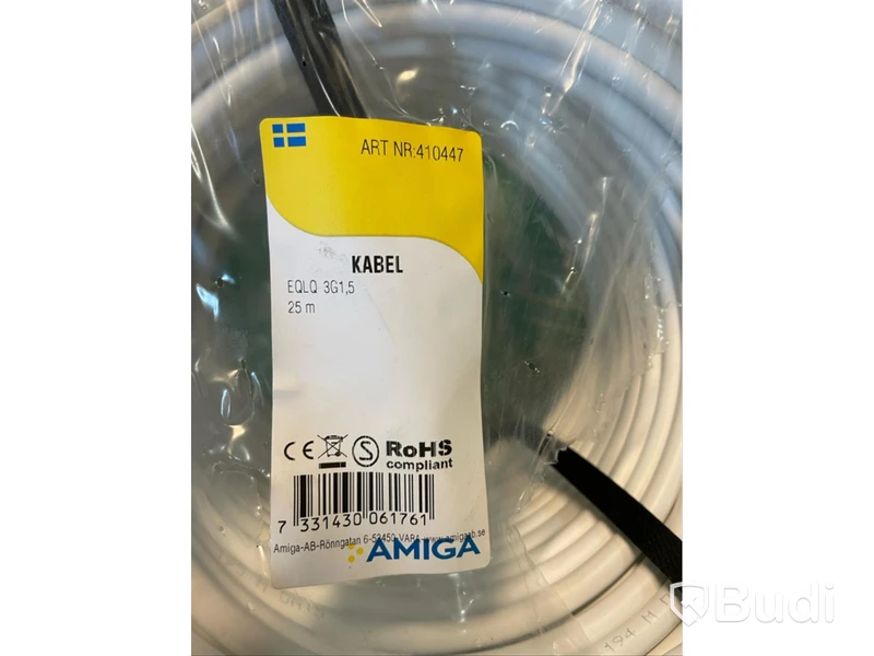 Parti med flexrör elkablar, EXQ, EQLQ, EXLQ, Totalt ord. pris inkl. moms: ca 2600 kr