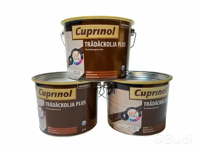 3 st. Parti med Trädäckolja, CUPRINOL Plus 2,5L, Totalt ord. pris inkl. moms: ca 900 kr