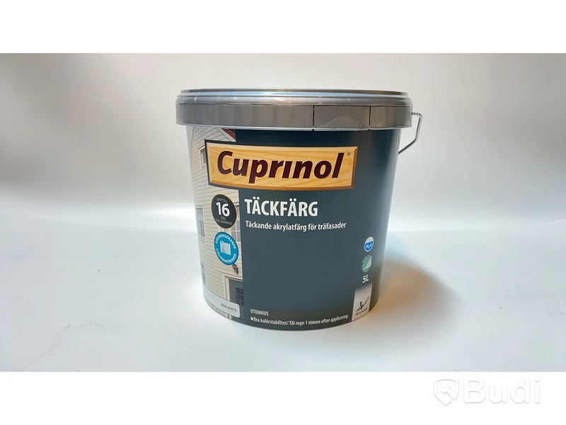 Täckfärg 5L vit samt Täcklasyr 2,5L vit, Cuprinol, Totalt ord. pris inkl. moms: ca 1300 kr