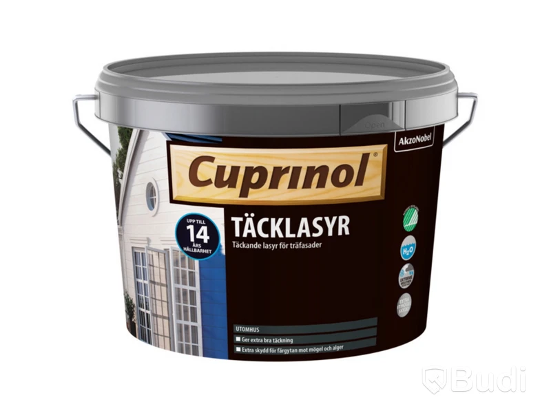 Täckfärg 5L vit samt Täcklasyr 2,5L vit, Cuprinol, Totalt ord. pris inkl. moms: ca 1300 kr