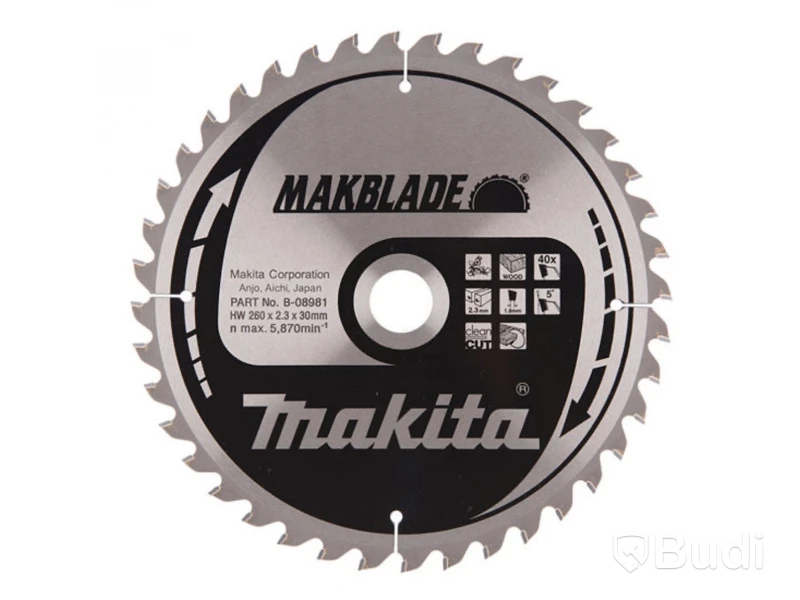 5 st. Sågklinga 260x30 Makita B-08981, Totalt ord. pris inkl. moms: ca 2000 kr